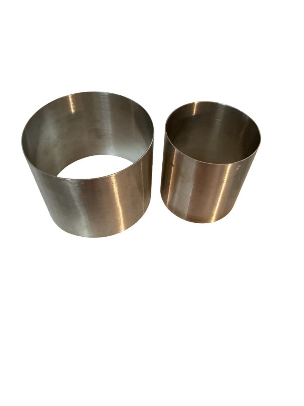 BergHOFF 18/8 Stainless Steel Food Plating Rings Set of 2 Culinary Molds Pastry